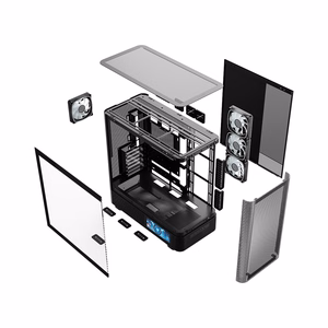 MODECOM Volcano AQ400 ARGB Midi melns