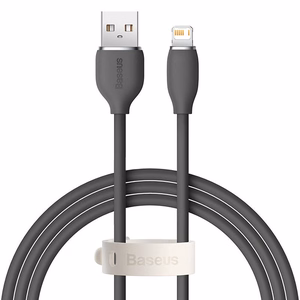 Baseus Jelly kabelis USB uz Lightning, 2,4A, 1,2m (melns)