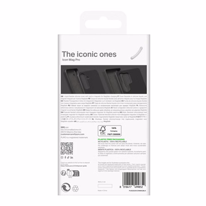 Puro Icon Mag silikona viedtālruņa apvalks ar MagSafe Samsung Galaxy S25 Ultra - melns