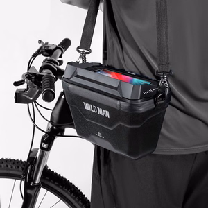 WILDMAN ceļojumu soma velosipēda stūrei ar rāvējslēdzēju, 3L (4"-7"), XT8, melna