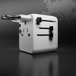 Universāls ceļojumu adapteris ar USB-A un 2x USB-C P