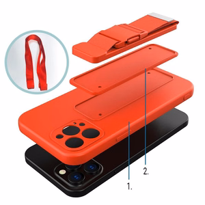 Rope Case Silikona apvalks ar auklu un maku Xiaomi Redmi Note 11 Pro - melns
