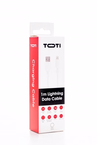SEEK TOTI USB-A uz Lightning, 1 m PVC datu kabelis 2A (ne-MFI), balts