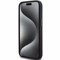 Karl Lagerfeld silikona Choupette Metal Pin viedtālruņa apvalks iPhone 15 Plus / 14 Plus - melns