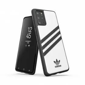 Adidas PU formētais viedtālruņa apvalks Samsung Galaxy S20+ - balts un melns