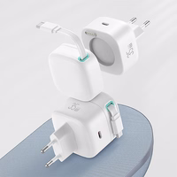 USAMS Tīkla lādētājs 1xUSB-C ar satīšanas USB-C kabeli PD+QC 35W Gan Fast Charging melns XMF Series CC202TC01 (US-CC202)