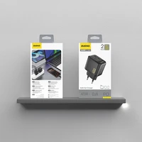 Dudao A28PEU PD 45W GaN 2xUSB Wall Lādētājs - Melns