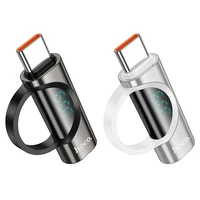 Adapteris USB-C uz Lightning Hoco 3A 60W ar digitālo indikatoru UA32A sudrabains