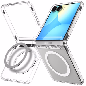 Spigen Ultra Hybrid Pro MagSafe Case for Samsung Galaxy Z Flip 8 - Clear and White