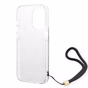 Guess GUOHCP14LH4STK iPhone 14 Pro 6.1 "melns / melns cietais apvalks 4G druka Siksna