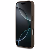 GUESS viedtālruņa apvalks (m) IPHONE 17 Pro ar MagSafe saderīgs PU 4G Ring Classic Logo - brūns