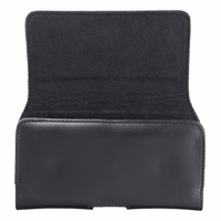 ROYAL universāls horizontāls ādas jostas apvalks izmērs M IPHONE 12 MINI / 13 MINI / SAMSUNG A40 / S8 / XIAOMI 12 / Redmi 5A melns