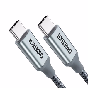 Choetech XCC-1002-GY USB-C - USB-C PD QC kabelis 100W 5A 480Mb/s 1.8 m, pelēks
