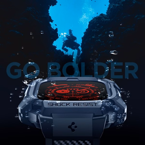 Spigen Rugged Armor Pro apvalks Apple Watch Ultra 1 / 2 (49mm) - jūras zila