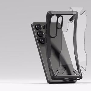 Ringke Fusion X viedtālruņa apvalks Samsung Galaxy S25 Ultra - melns