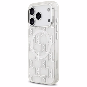 Karl Lagerfeld IML KL Monogramma Magnētiskais viedtālruņa apvalks iPhone 17 Pro - balts