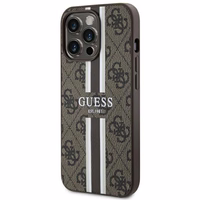 Guess GUHMP13LP4RPSW iPhone 13 Pro / 13 6.1" brūns/brūns cietais apvalks 4G Printed Stripes MagSafe
