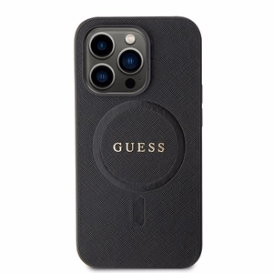 Guess GUHMP15XPSAHMCK iPhone 15 Pro Max 6.7" black/black hardcase Saffiano MagSafe