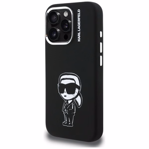 Karl Lagerfeld Silikona Karl Sketch MagSafe Maciņš for iPhone 16 Pro Max - melns