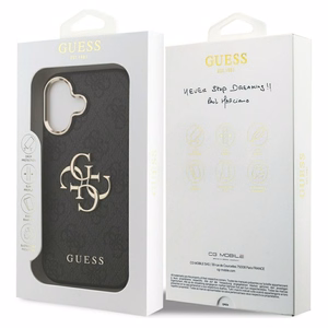 Guess 4G Big 4G Classic Logo viedtālruņa apvalks iPhone 17 - melns un zelta