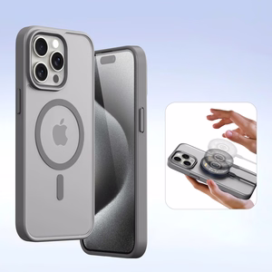 Dux Ducis Lawa ādas viedtālruņa apvalks iPhone 15 Pro - pelēks