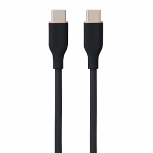 Silicone Kabelis USB Type-C - Type-C, 100W, (melns, 2m)