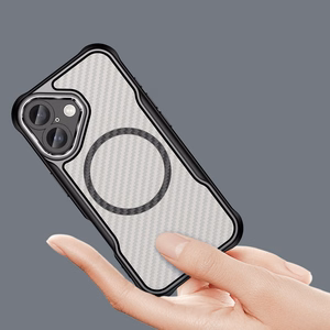 Leading Series magnētiskais silikona viedtālruņa apvalks iPhone 16 - melns