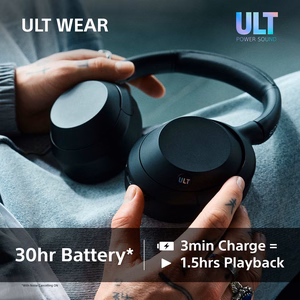 Sony ULT WEAR – bezvadu Bluetooth austiņas ar ULT POWER SOUND, dziļiem basiem, trokšņu slāpēšanu, līdz 30 h akumulatoru