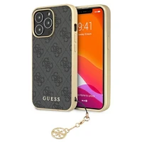Guess GUHCP13XGF4GGR iPhone 13 Pro Max 6.7" pelēks cietais apvalks 4G Šarmu Kolekcija
