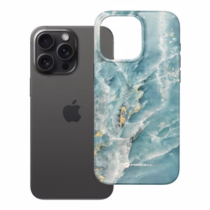 Case for iPhone 15 PRO MAX Forcell F-Protect Mirage compatible with MagSafe Military Drop-Test green marble