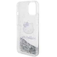 Hello Kitty šķidro spīdumu piekariņi Kitty Head viedtālruņa apvalks iPhone 15 - sudrabains