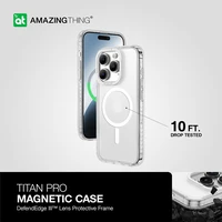 Amazing Thing Titan Pro Magnētiskais viedtālruņa apvalks 10FT IP156.7PTMCL Iphone 15 Pro Max caurspīdīgs