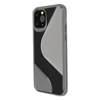 S-Case elastīgs aizsargapvalks TPU apvalks Huawei P40 Lite E melns