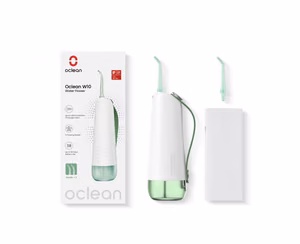 Oclean W10 mutes dobuma irigators, zaļš, 2 uzgaļi
