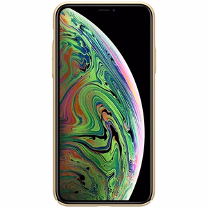Nillkin Super Frosted Shield vāciņš ierīcei Apple iPhone 11 Pro, ar logotipa izgriezumu, zelta krāsā