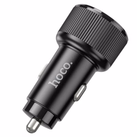 Automobiļa lādētājs Hoco 2 x USB C QC PD 50W NZ14B melns