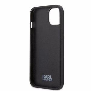 Karl Lagerfeld Ziedu Ikonik Karl viedtālruņa apvalks iPhone 13 mini - pelēks