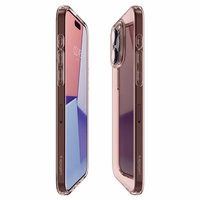 Spigen Crystal Flex viedtālruņa apvalks iPhone 15 Pro Max - rozā/caurspīdīgs