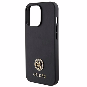 Guess Strass Metal Logo viedtālruņa apvalks iPhone 13 Pro 6.1" - melna
