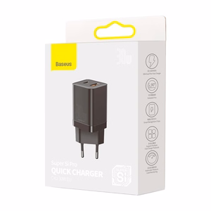 BASEUS lādētājs USB A + Type C PD QC3.0 30W CCSUPP-E02/CCCJG30UE melns