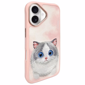 Nimmy Big Eyed Pet 2.0 Viedtālruņa apvalks priekš iPhone 16 - rozā