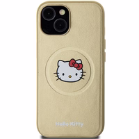 Hello Kitty ādas Kitty Head magnētiskais viedtālruņa apvalks iPhone 14 - zelta