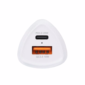 FORCELL F-ENERGY Carbon CC50-1A1C automašīnas lādētājs Type C + USB A PD QC3.0 3A 38W balts