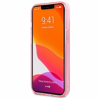 Guess GUHCP13SPCUGL4GPI iPhone 13 mini 5,4" rozā/rozā hard maciņš Glitter 4G Big Logo