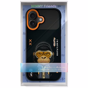 Nimmy Cool&Cute 2.0 Gorilla viedtālruņa apvalks iPhone 17 - melns
