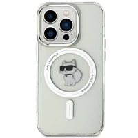 Karl Lagerfeld IML Choupette magnētiskais viedtālruņa apvalks iPhone 15 Pro - caurspīdīgs