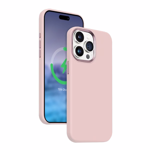 Crong Color Cover LUX Magnetic vāciņš ierīcei iPhone 15 Pro, saderīgs ar MagSafe, rozā