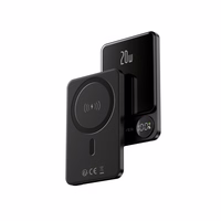 Forever bezvadu barošanas banka MATB-200 20W PD 5000 mAh magnētiska melna