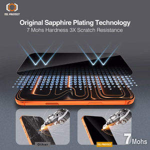 Rūdīts stikls Tel Protect 10X Privacy DLC Diamond Coating priekš Iphone 16