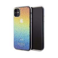 Guess IML Facetēts spogulis Disco Iridescent viedtālruņa apvalks iPhone 11 / Xr - daudzkrāsains